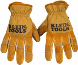 Leather Work Gloves X-Large, Cowhide Leather, 10.4 Inch Length, 4.5 Inch Width