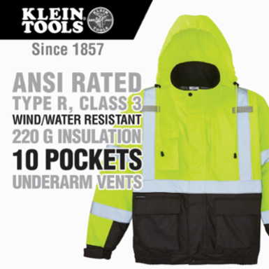 High-Visibility Winter Bomber Jacket 3XL, ANSI Class 3, 220g Insulation