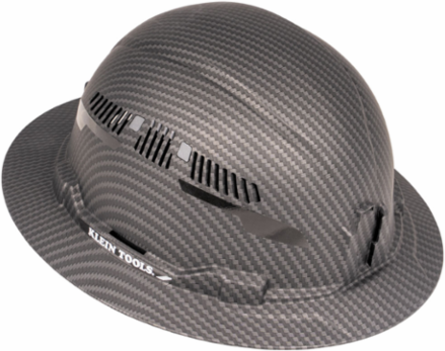 Premium KARBN™ Vented Full Brim Hard Hat, Class C, 6.5-8 Inch Size