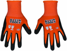 Knit Dipped Gloves, Large, ANSI A1 Cut Resistance, Touchscreen Capable