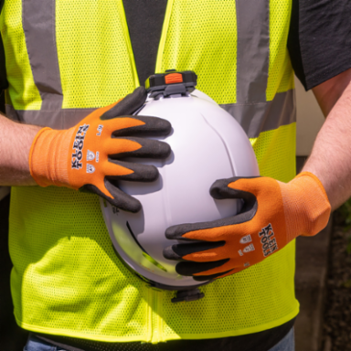 Knit Dipped Gloves, X-Large, ANSI A1 Cut Resistance, Touchscreen Capable