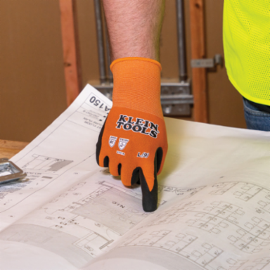 Knit Dipped Gloves, X-Large, ANSI A1 Cut Resistance, Touchscreen Capable