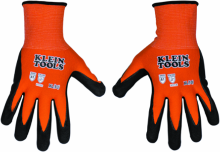 Knit Dipped Gloves, X-Large, ANSI A1 Cut Resistance, Touchscreen Capable