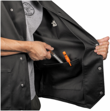 Flame-Resistant Welding Jacket with Removable Welding Sleeves, XL