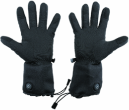 Rechargeable Heated Work Glove Liners with Knit Dipped Gloves, Large