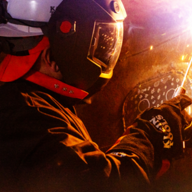 Flame-Resistant Welding Cap