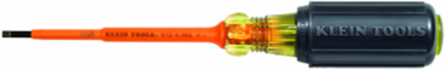 Insulated Slotted Screwdriver 4 Inch, 1/8 Inch Tip, IEC 60900 Certified
