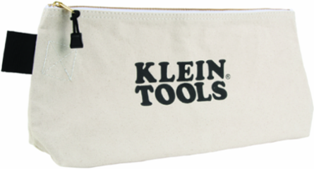 Zipper Bag, Extra-Long Canvas Tool Pouch, 16-Inch, Natural