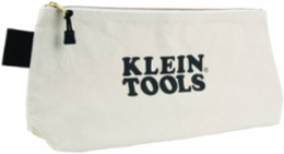 Zipper Bag, Extra-Long Canvas Tool Pouch, 16-Inch, Natural