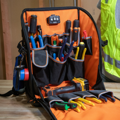 Tradesman Pro™ Tool Station Tool Bag Backpack, 27 Pockets