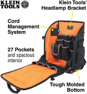 Tradesman Pro™ Tool Station Tool Bag Backpack, 27 Pockets