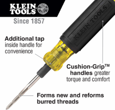 6-in-1 Tapping Tool, Cushion-Grip, 7.75 Inch Length, 0.25 lbs