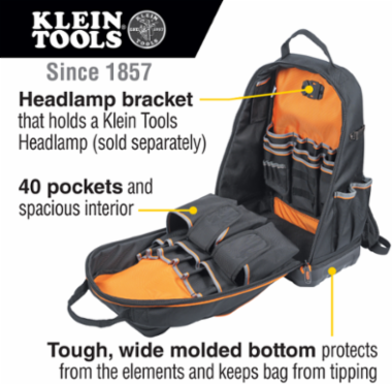 Tradesman Pro XL Tool Bag Backpack - 40 Pockets, 20 Inch Height, 7.5 lbs Weight