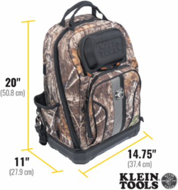 Tradesman Pro™ XL Camo Tool Backpack, 40 Pockets, 7.5 lbs, 20" Height