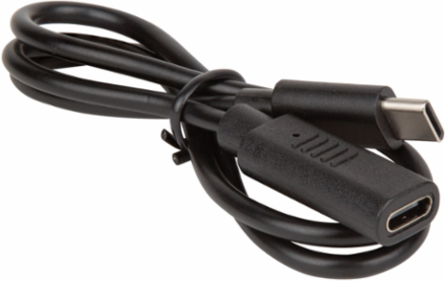 USB-C Male to Female Charging Cable, 1.5 Foot, 26 AWG, PVC Material