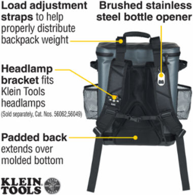 Insulated Backpack Cooler, 30 Can Capacity, 12.5 Inch x 19.5 Inch