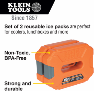 Reusable Ice Packs 2-Pack, 7 x 5.25 x 1.5 Inch, Food Safe, Durable