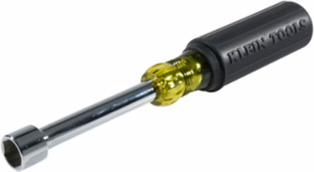 9/16 Inch Hollow Shaft Nut Driver 4 Inch Shaft, Steel, Cushion-Grip Handle, USA Made