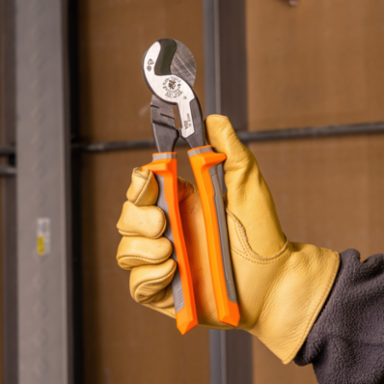 Insulated High-Leverage Cable Cutter 9 Inch, Cuts 4/0 Aluminum, 2/0 Copper