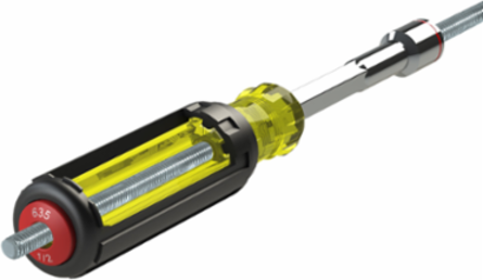 Heavy-Duty Nut Driver, 5/16 Inch Tip, 4 Inch Shaft, Magnetic, Steel