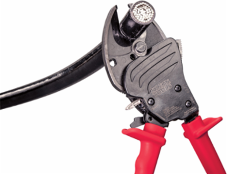 Open Jaw Ratcheting Cable Cutter, Cuts up to 600 MCM Copper & 750 MCM Aluminum