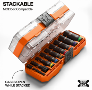 KNECT™ Deep-Well 3/8-Inch Drive Impact Socket Set, SAE, 9-Piece