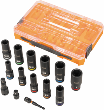 KNECT™ 1/2-Inch Drive Deep Well Impact Socket Set, SAE, 14-Piece