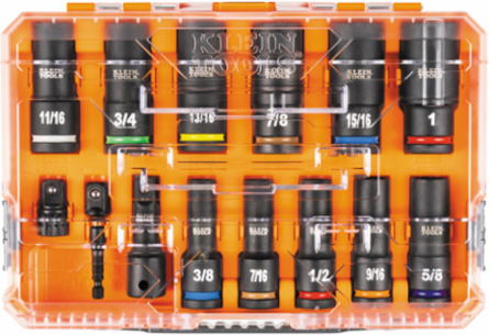 KNECT™ 1/2-Inch Drive Deep Well Impact Socket Set, SAE, 14-Piece