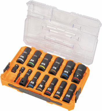 KNECT™ 1/2-Inch Drive Deep Well Impact Socket Set, SAE, 14-Piece
