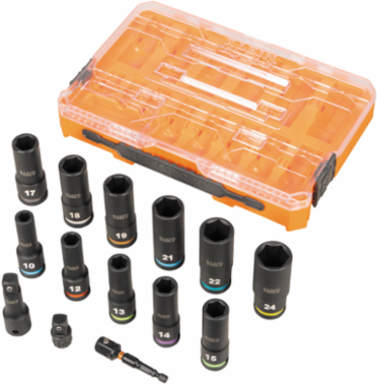 KNECT™ 1/2-Inch Drive Deep Well Impact Socket Set, Metric, 14-Piece