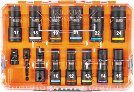 KNECT™ 1/2-Inch Drive Deep Well Impact Socket Set, Metric, 14-Piece