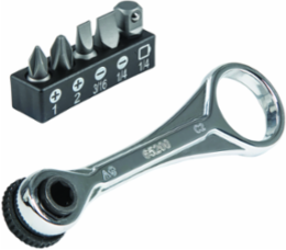 Slim-Profile Mini Ratchet Set, 5-Piece with 1/4-Inch Drive and 72-Tooth Gear