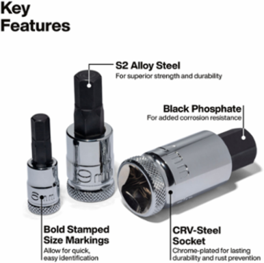 Knurled Hex Bit Socket Set, Metric, 13-Piece