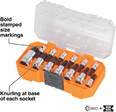 Knurled TORX® Bit Socket Set, 13-Piece