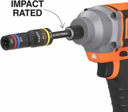 Quad-8 Deep-Well Heavy-Duty Impact Flip Sockets, SAE, 3-Piece