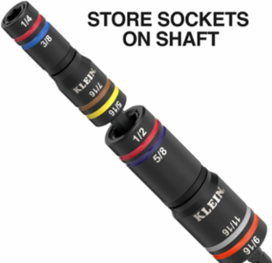 KNECT™ Quad-12 Heavy-Duty Impact Flip Sockets, SAE, 6-Piece