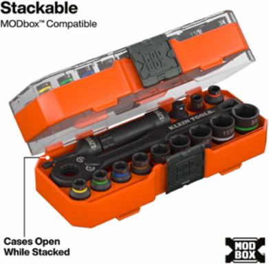 KNECT™ 3/8-Inch Drive Impact-Rated Pass Through Socket Set, 15-Piece