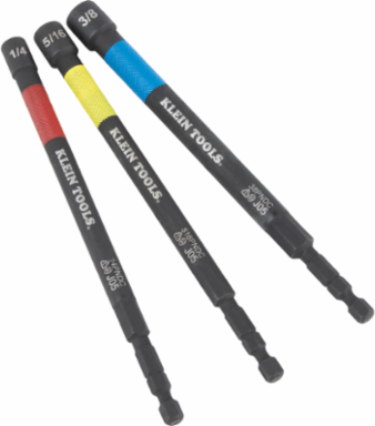 Magnetic Power Nut Setter Set - 3 Pieces, SAE Sizes 1/4 Inch, 5/16 Inch, 3/8 Inch