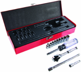13-Piece 1/4-Inch Drive Socket Wrench Set with 9 Sockets, Ratchet & Extensions