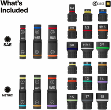 KNECT™ Complete Impact Pass Through and Flip Socket Set, 39-Piece