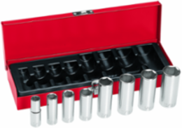 8-Piece 3/8 Inch Drive Deep Socket Wrench Set with 6-Point Chrome Finish