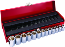 3/8 Inch Drive Metric Socket Wrench Set, 13-Piece, 6-Point, Standard