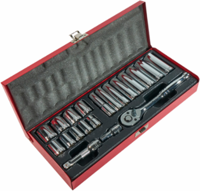 20-Piece 3/8 Inch Drive Socket Wrench Set with 12-Point & 6-Point Sockets