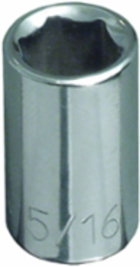 3/16 Inch Standard 6-Point Socket, 1/4 Inch Drive, Forged Alloy Steel