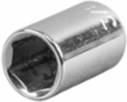 3/8 Inch Standard 6-Point Socket, 1/4 Inch Drive, Forged Alloy Steel
