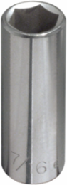 7/16 Inch Deep 6-Point Socket, 1/4 Inch Drive, 1.4 oz Weight
