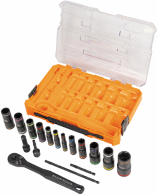 KNECT™ Flip-24 Deep-Well, Heavy-Duty Impact Socket Set, SAE and Metric