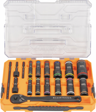 KNECT™ Flip-24 Deep-Well, Heavy-Duty Impact Socket Set, SAE and Metric