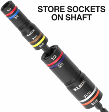 KNECT™ Quad-24 Heavy-Duty Impact Flip Sockets, SAE and Metric, 9-Piece