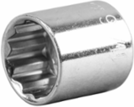 11/16 Inch Standard 12-Point Socket 3/8 Inch Drive, Forged Alloy Steel